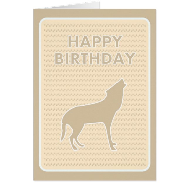 Cartão Paw imprime feliz aniversário (Frente)