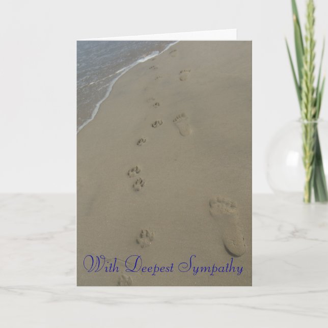 Cartão Paw Prints sympathy card (Frente)