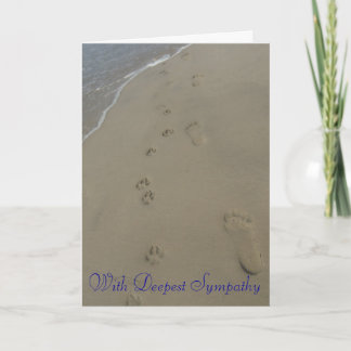 Cartão Paw Prints sympathy card