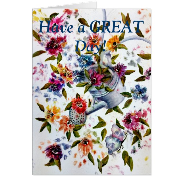 CARTÃO PAW PRINTS WATERING CAN (Frente)