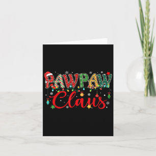Cartão Pawpaw Claus Natal Luzes Pajama Família Matchi