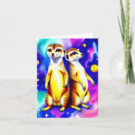 Cartão Paws IV de animais espaciais