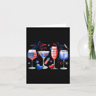 Cartão Paz, 4 De Julho, Bandeira Bebida