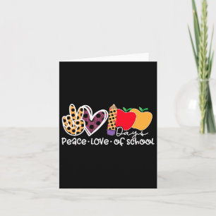 Cartão Paz Amor 100 Dias De Escola
