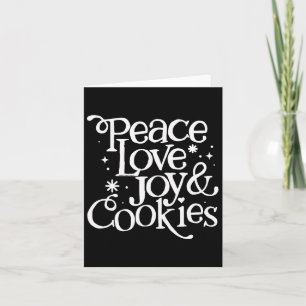 Cartão Paz Amor Alegria E Cookies Natal