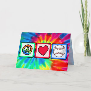 Cartão Paz, amor, basebol