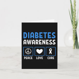 Cartão Paz Amor Cura Diabetes Consciência 3