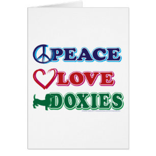 Cartão Paz-Amor-Doxies- Dachsund