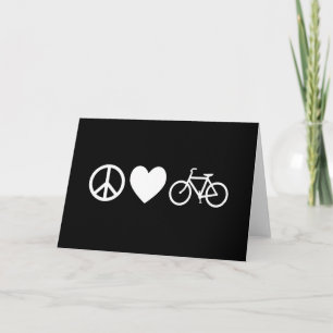 Cartão Paz Amor e Bicicletas