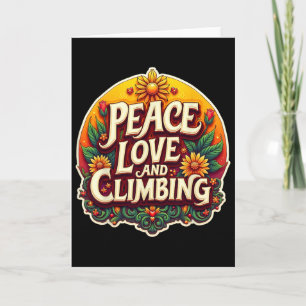 Cartão Paz Amor E Muralista Amante De Escalada Retro V