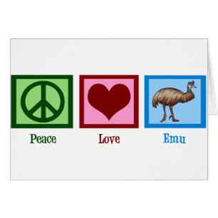 Cartão Paz Amor Emu