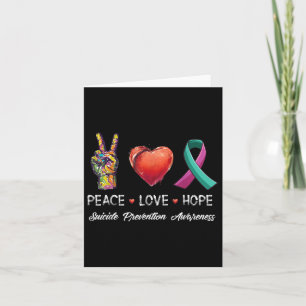 Cartão Paz Amor Esperança Prevenção Suicídio Homens W