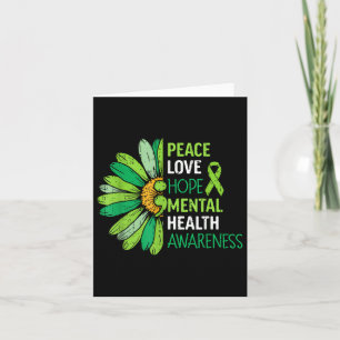 Cartão Paz Amor Esperança Saúde Mental Consciencialização