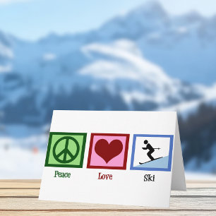 Cartão Paz Amor Esqui Férias Lodge de Esqui