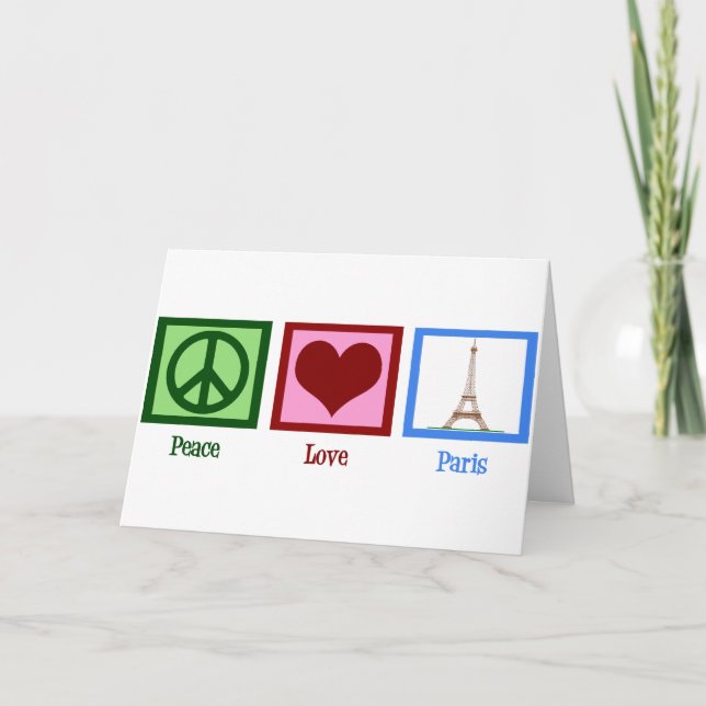 Cartão Paz Amor Paris (Frente)