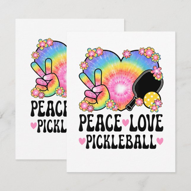 Cartão Paz Amor Pickleball (Frente/Verso)
