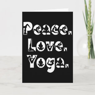 Cartão Paz Amor Yoga Atenção Plena Zen Meditação Iogue Fl