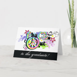 Cartão Paz anca e Groovy PARA FORA