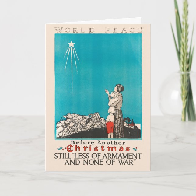 Cartão Paz de Natal Antiga (Frente)