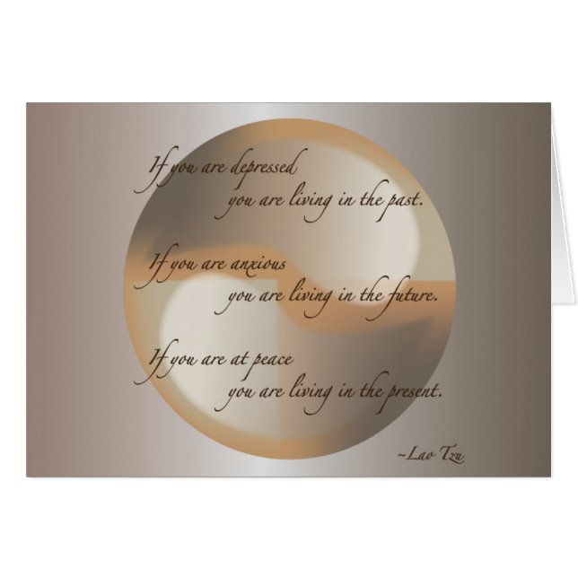 Cartão Paz de Tzu do Lao (Frente Horizontal)