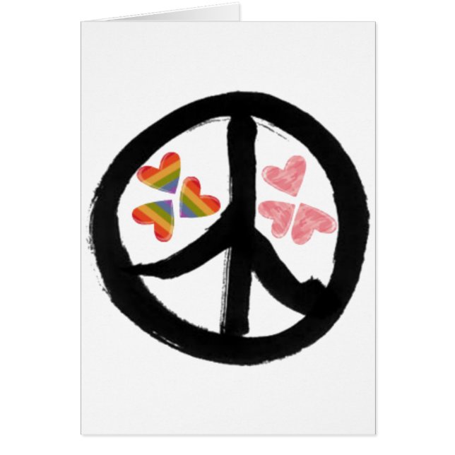 Cartão Paz dos corações (Frente)