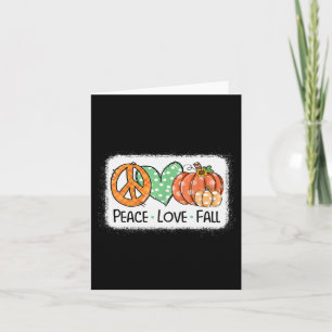 Cartão Paz E Amor E Queda A Pumpkin Autum Queda Feliz