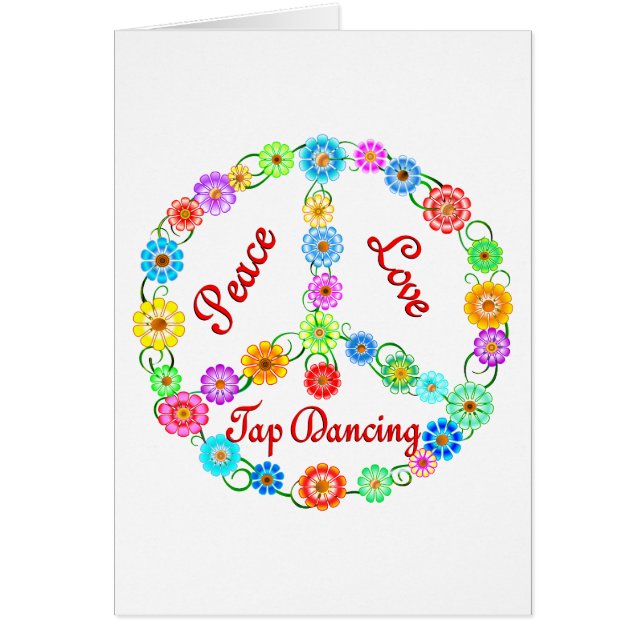 Cartão Paz e amor - Toque de dança (Frente)