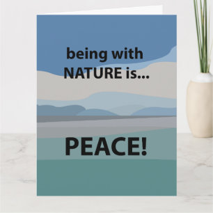 Cartão Paz Estar Com a Natureza é Paz