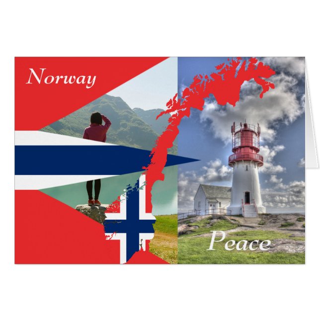 Cartão paz na noruega (Frente Horizontal)