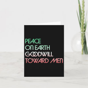 Cartão Paz na Terra Boa Vontade para com Homens Holid de 