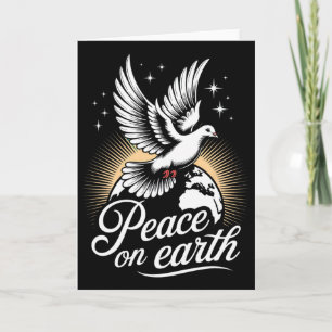 Cartão Paz na Terra Pombo e Globo Natal Pacífico