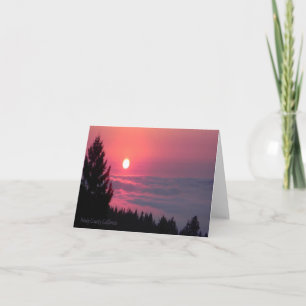 Cartão Paz no pôr do sol....