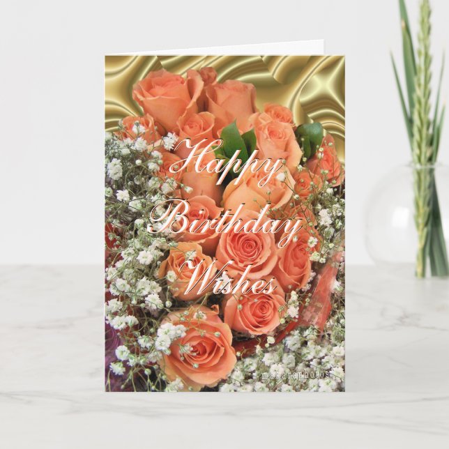 Cartão PchRoses Birthday - personalize qualquer ocasião (Frente)