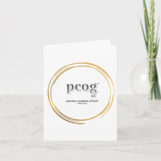 Cartão pcog DOURADO LEVE CIRS em branco por dentro; palav