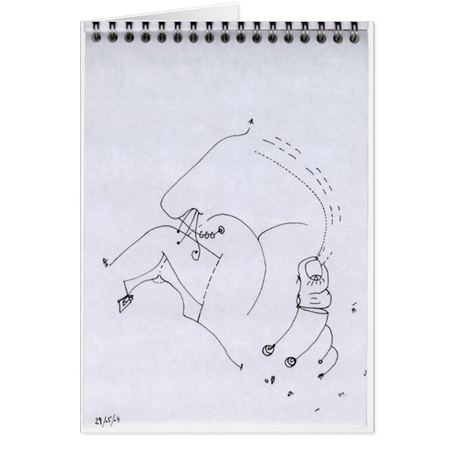 Cartão PDD24 Pequenas portas de retrato surreal de desenh (Frente)