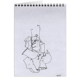 Cartão PDD56 Pequeno W Desenha Dodles De História Surreal