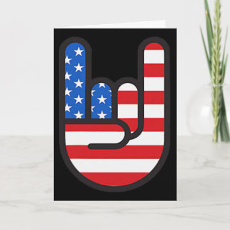 Cartão Pé Grande América Rocha Bandeira Americana Patriót