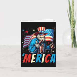 Cartão Pé Grande América Rocha Bandeira Americana Sasquat