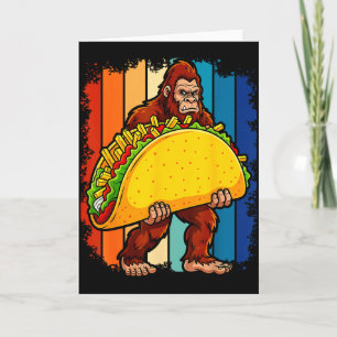 Cartão Pé Grande Carregando Taco Engraçado Cinco De Mayo