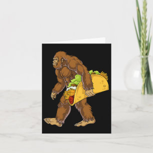 Cartão Pé Grande Carregando Taco Engraçado Cinco De Mayo