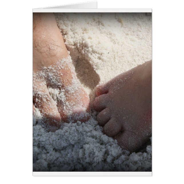 Cartão Pé Grande Pé Pequeno no golfe da Praia da Flórida (Frente)