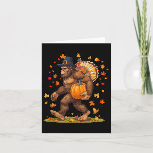 Cartão Pé Grande Peregrino Turquia Pumpkin Dia de Ação de