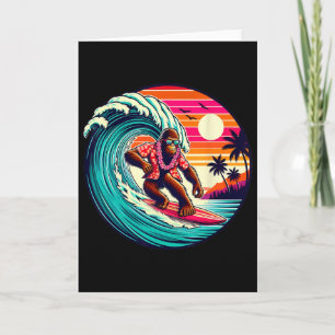 Cartão Pé Grande Prancha de Surf Praia Verão Surf Sasquat