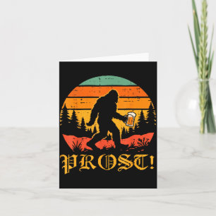 Cartão Pé grande prótese retro sasquatch alemão homens mu