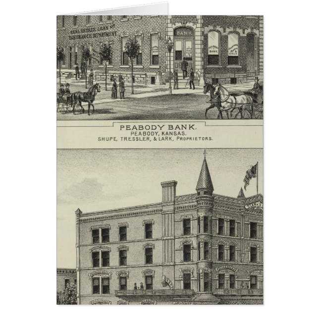 Cartão Peabody Bank, Kansas (Frente)