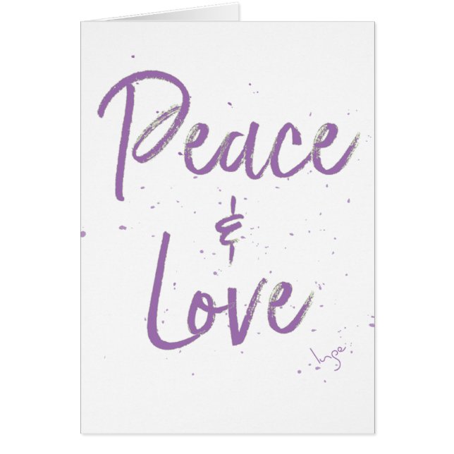 Cartão PEACE-and-Love-Purple (Frente)
