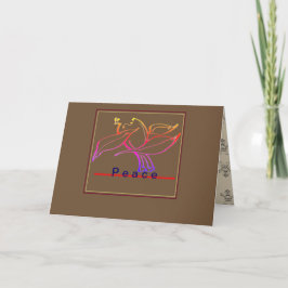 Cartão Peace dove card here now