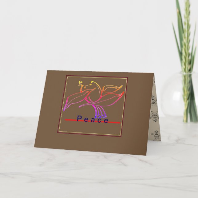 Cartão Peace dove card here now (Frente)