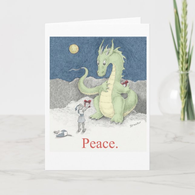 Cartão Peace Dragon Greeting Card (Frente)