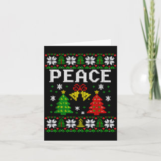 Cartão Peace I Come In Peace Couple Matching Ugly Christm